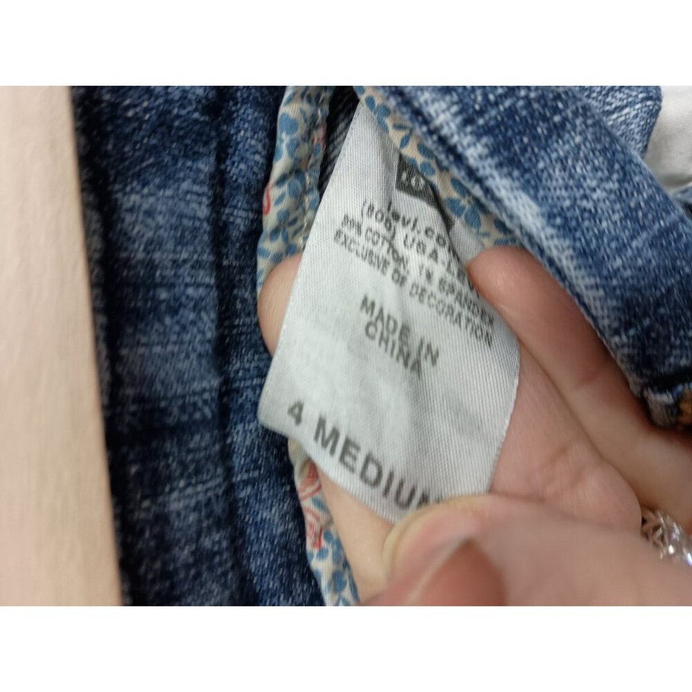VTG Y2K Levi's Platinum Flare Jeans Womens Size 4 Medium Blue‎ Low Rise BOHO - Picture 10 of 11